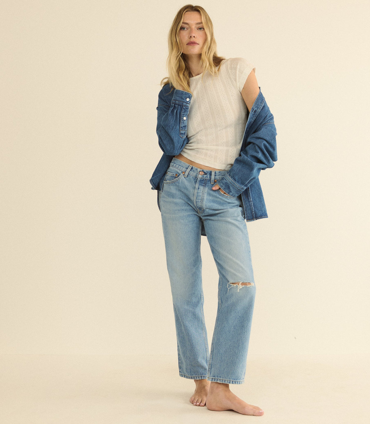 Miller Low-Rise Slouchy Jean – Nantes Light Wash | Regen Cotton