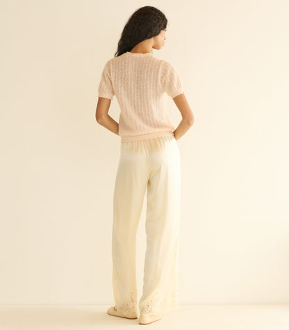Monica Alpaca Merino Pointelle Sweater – Parfait | 1960s Style