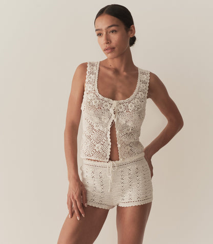 DÔEN Heirloom Noelle Short – Pearl Crochet Cotton