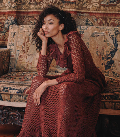 DÔEN Heirloom Norène Dress – Vieux Rose Crochet