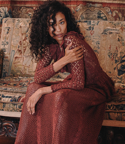 DÔEN Heirloom Norène Dress – Vieux Rose Crochet