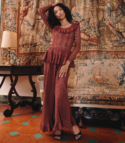 DÔEN Heirloom Norène Dress – Vieux Rose Crochet