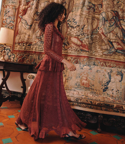 DÔEN Heirloom Norène Dress – Vieux Rose Crochet