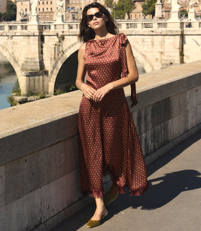 Nova Dress – San Sebastian Foulard Silk Satin Gown