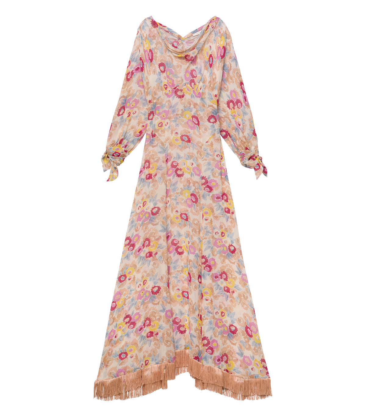 Ophelia Dress – Jardin de Camelias Floral Silk Georgette