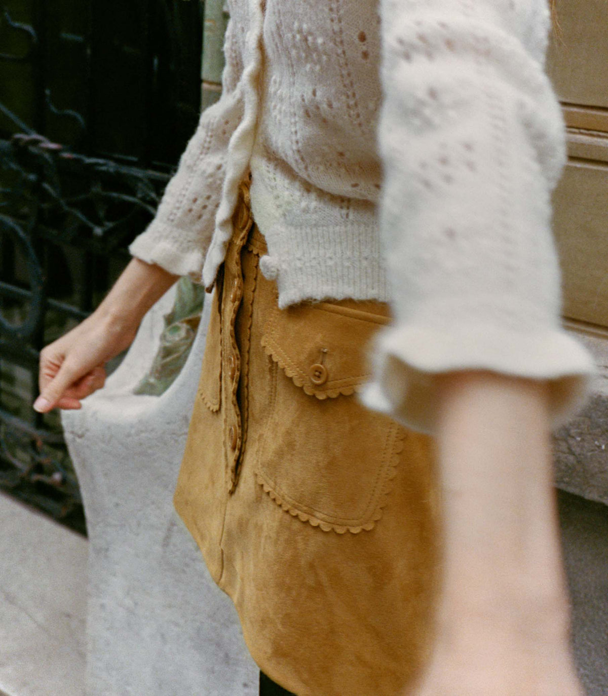 Oriole Skirt – Wild Chicory | Responsible Goat Suede Mini