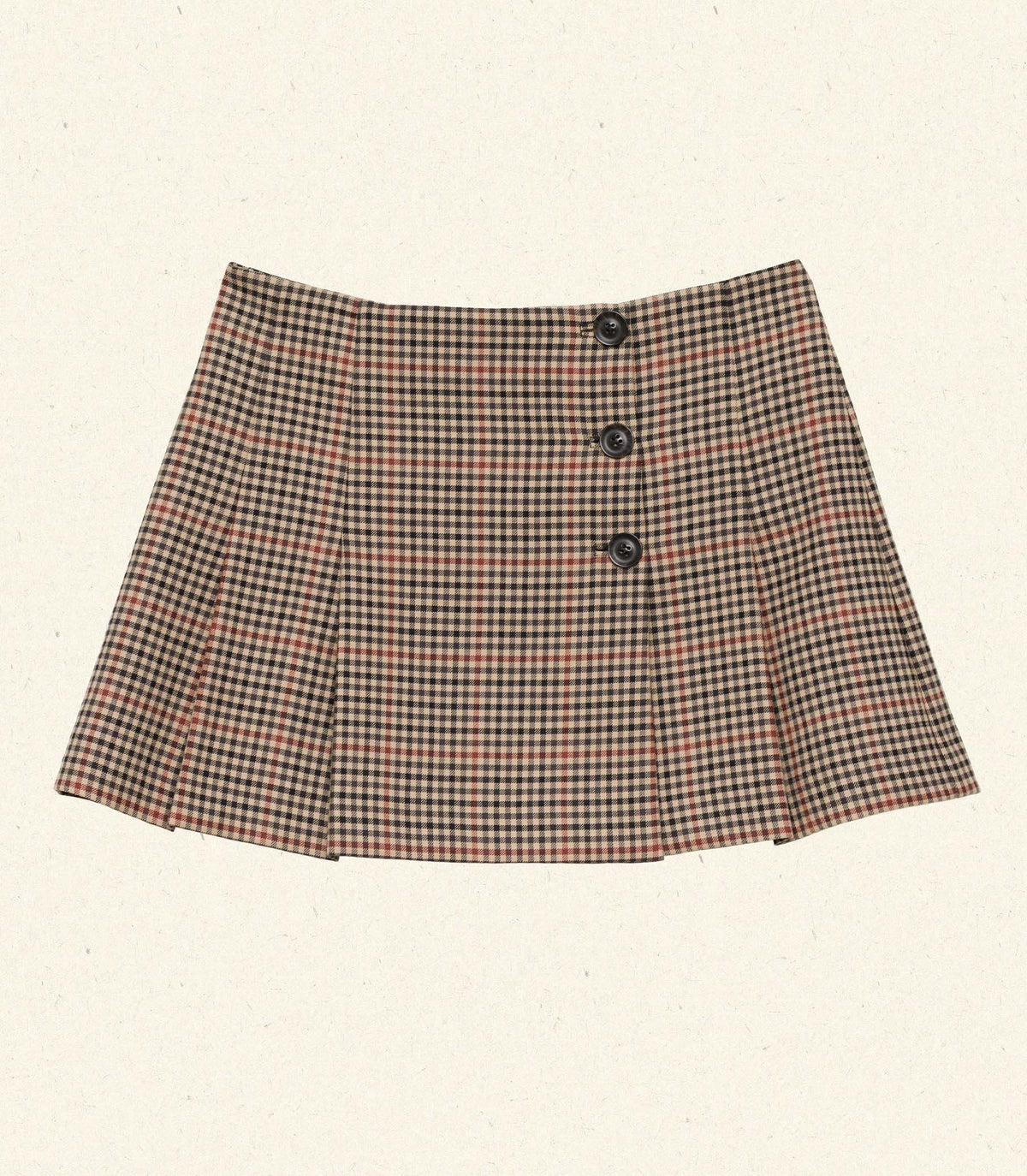Partridge Skirt – Crawford Check | Wool A-Line Mini Skirt