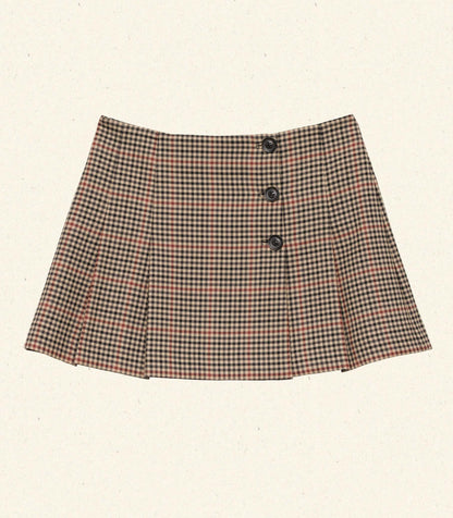 Partridge Skirt – Crawford Check | Wool A-Line Mini Skirt