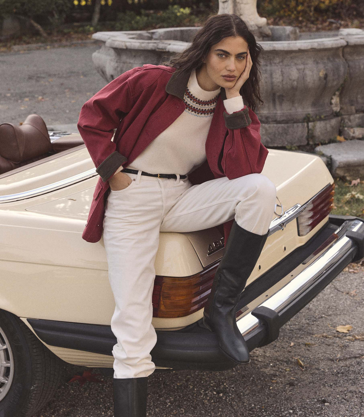 Pascual Jacket – Washed Crimson | Garment-Dyed Barn Jacket