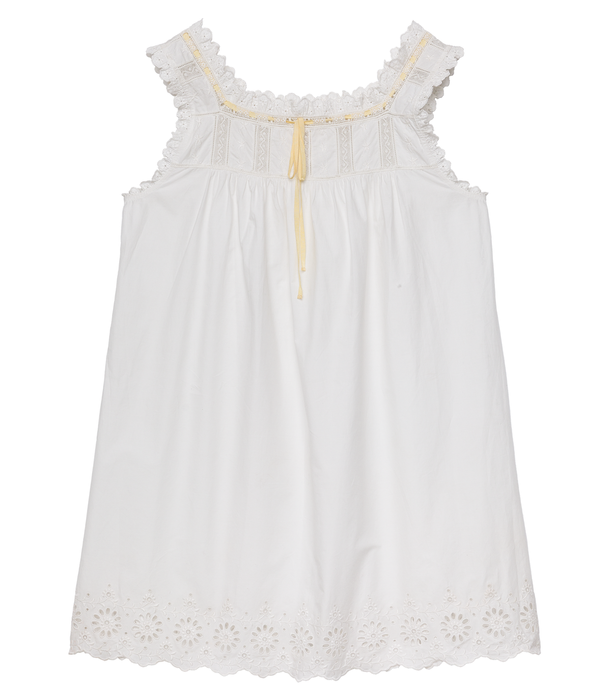 Patience Dress – Salt | Organic Cotton Poplin Lace Dress