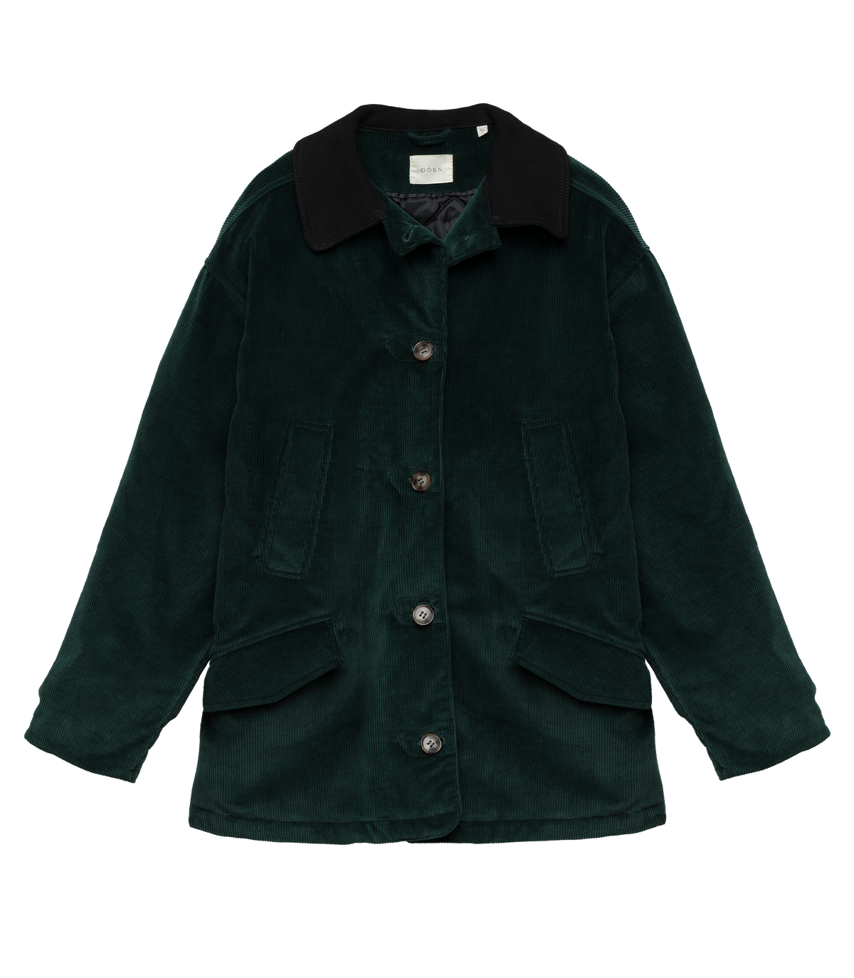 Pemberton Quilted Corduroy Jacket in Conifer Green