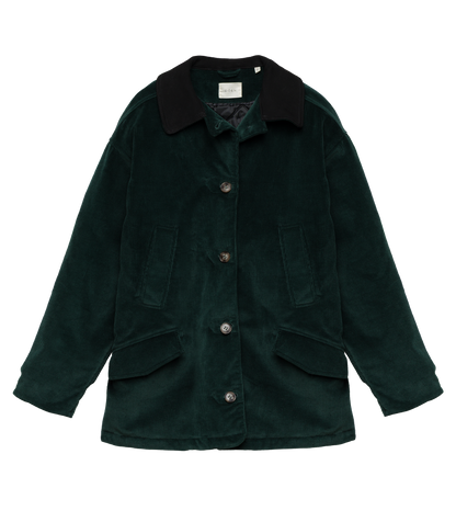 Pemberton Quilted Corduroy Jacket in Conifer Green
