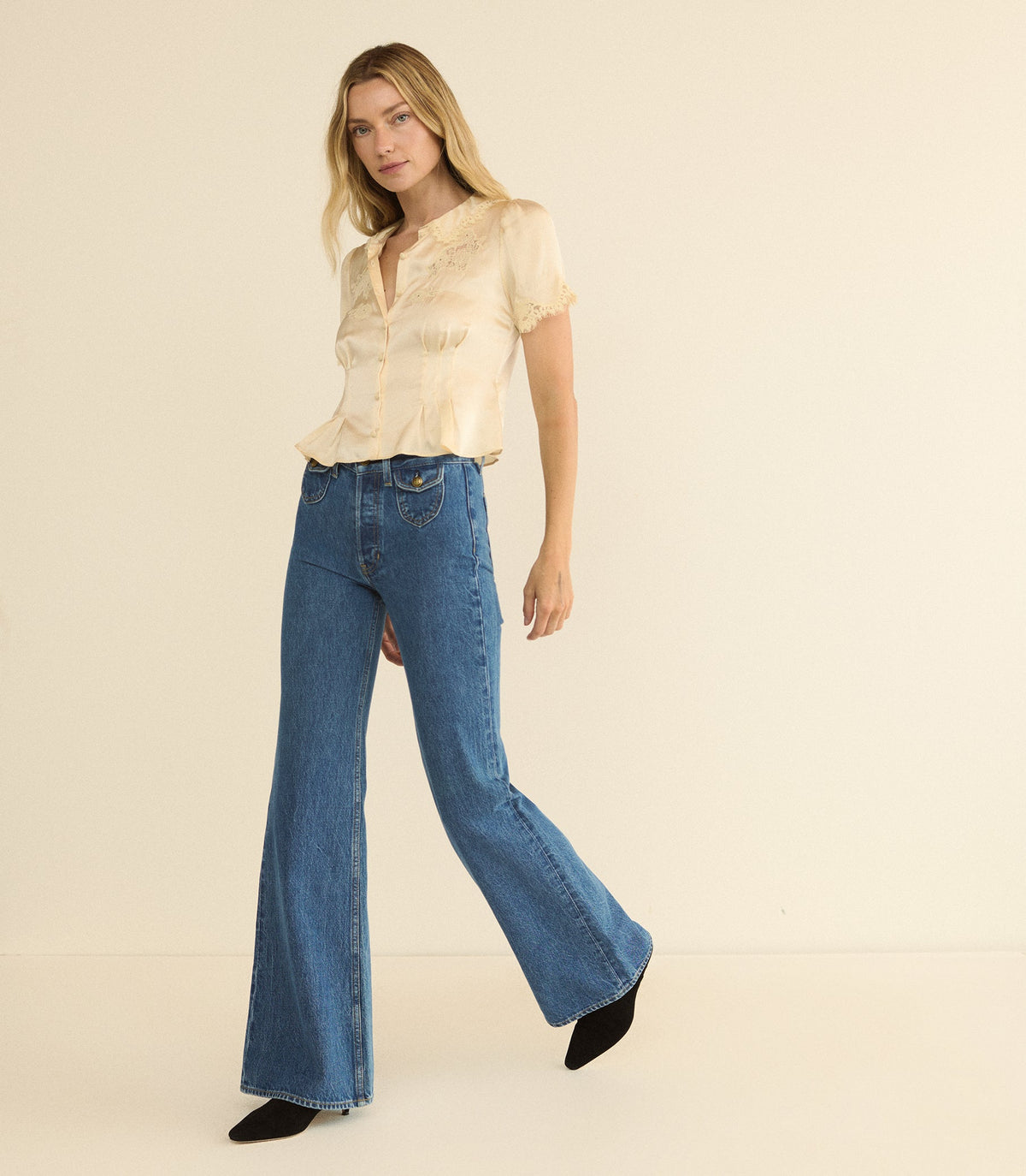 Sylvie Jean Roussillon Mid Wash | Regenerative Cotton Flare