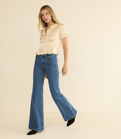 Sylvie Jean Roussillon Mid Wash | Regenerative Cotton Flare