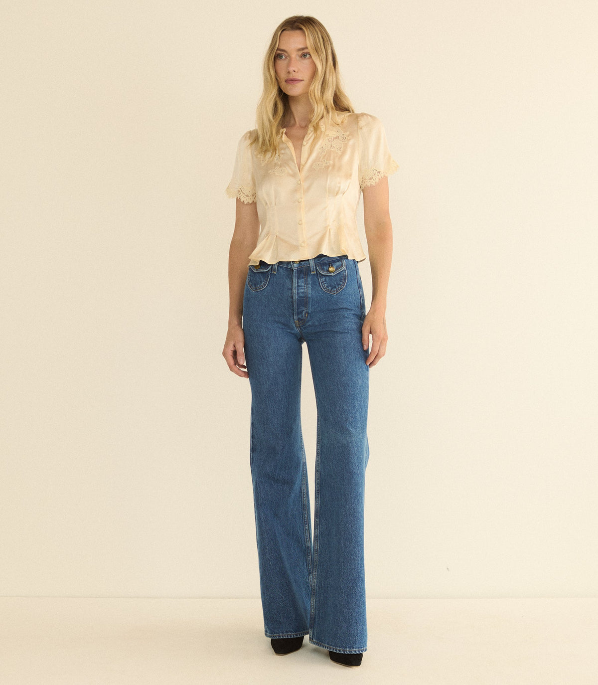 Sylvie Jean Roussillon Mid Wash | Regenerative Cotton Flare