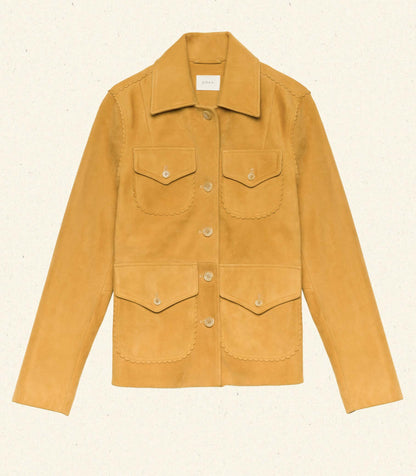 Vartan Jacket Wild Chicory | Goat Suede Mod Blazer