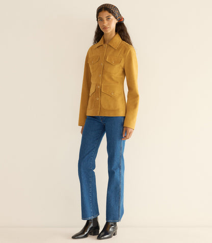 Vartan Jacket Wild Chicory | Goat Suede Mod Blazer