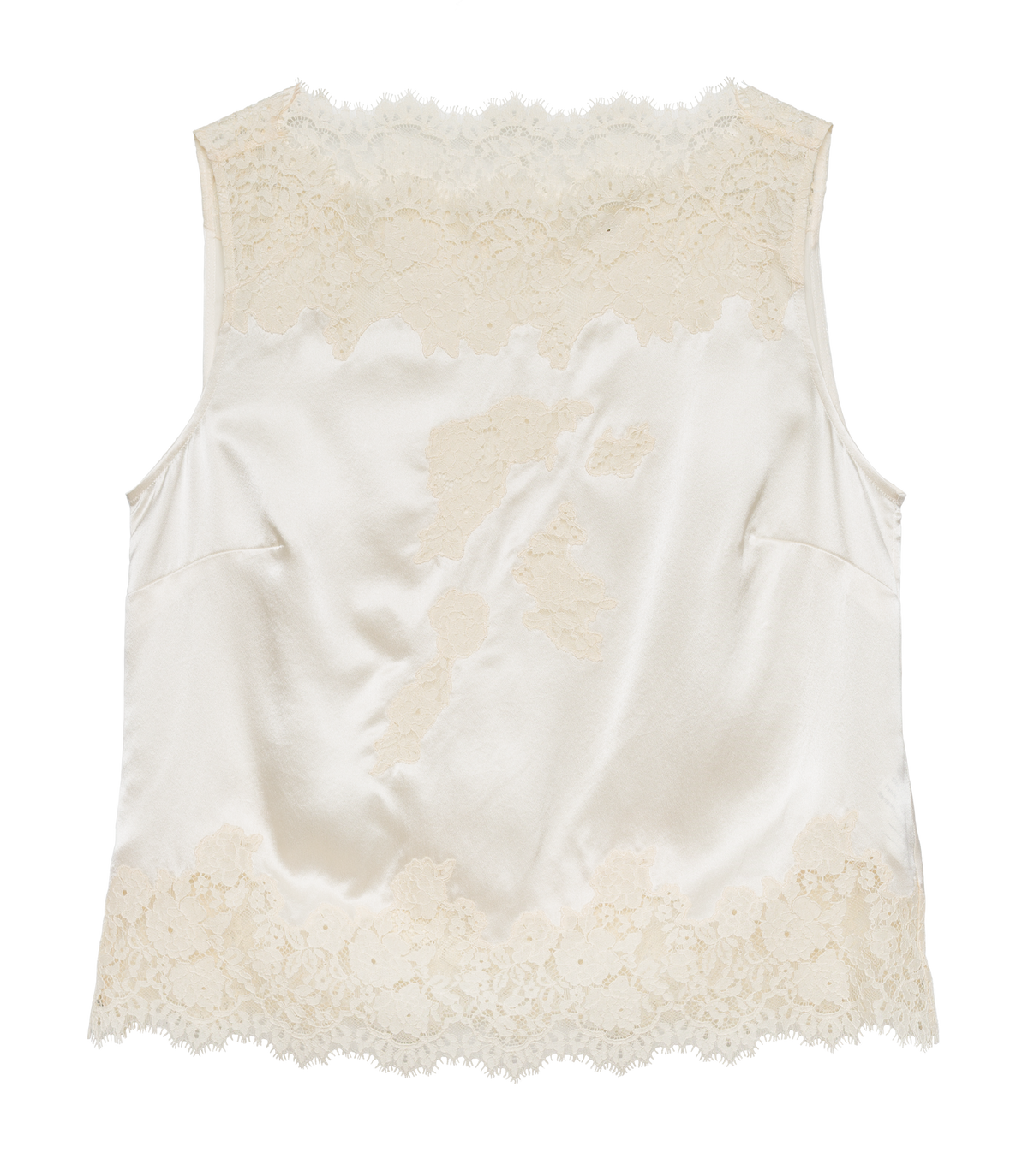 Viviane Silk Satin Sleeveless Top – Sea Salt