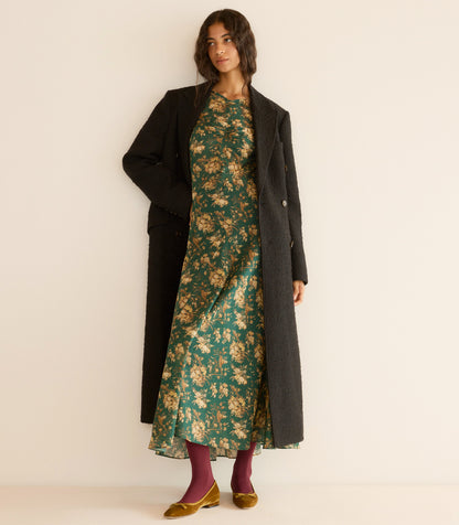 Wilhelmina Bouclé Tweed Tailored Coat – Black